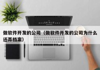 做软件开发的公司（做软件开发的公司为什么还弄档案）