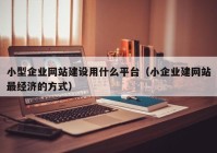 小型企业网站建设用什么平台（小企业建网站最经济的方式）