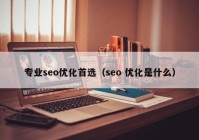 专业seo优化首选（seo 优化是什么）