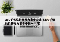 app手机软件开发方案多少钱（app手机软件开发方案多少钱一个月）