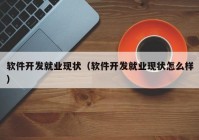 软件开发就业现状（软件开发就业现状怎么样）