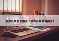 软件开发企业简介（软件开发公司简介）