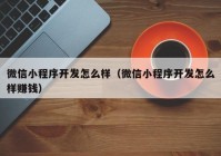 微信小程序开发怎么样（微信小程序开发怎么样赚钱）