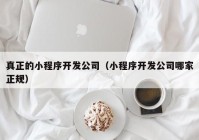 真正的小程序开发公司（小程序开发公司哪家正规）