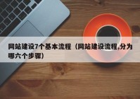 网站建设7个基本流程（网站建设流程,分为哪六个步骤）