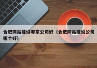 合肥网站建设哪家公司好（合肥网站建设公司哪个好）