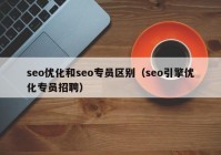 seo优化和seo专员区别（seo引擎优化专员招聘）