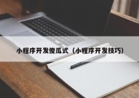 小程序开发傻瓜式（小程序开发技巧）